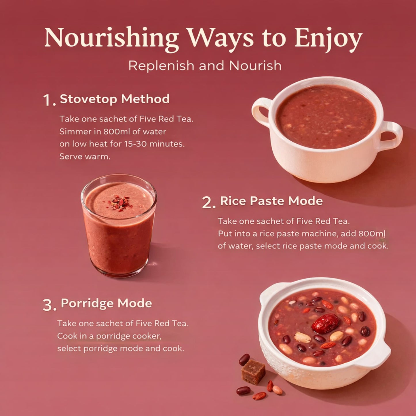 Rebuild™ Postpartum 5 Red Tea: Nourish Energy • Restore Vitality • Gentle Recovery (20 packets)