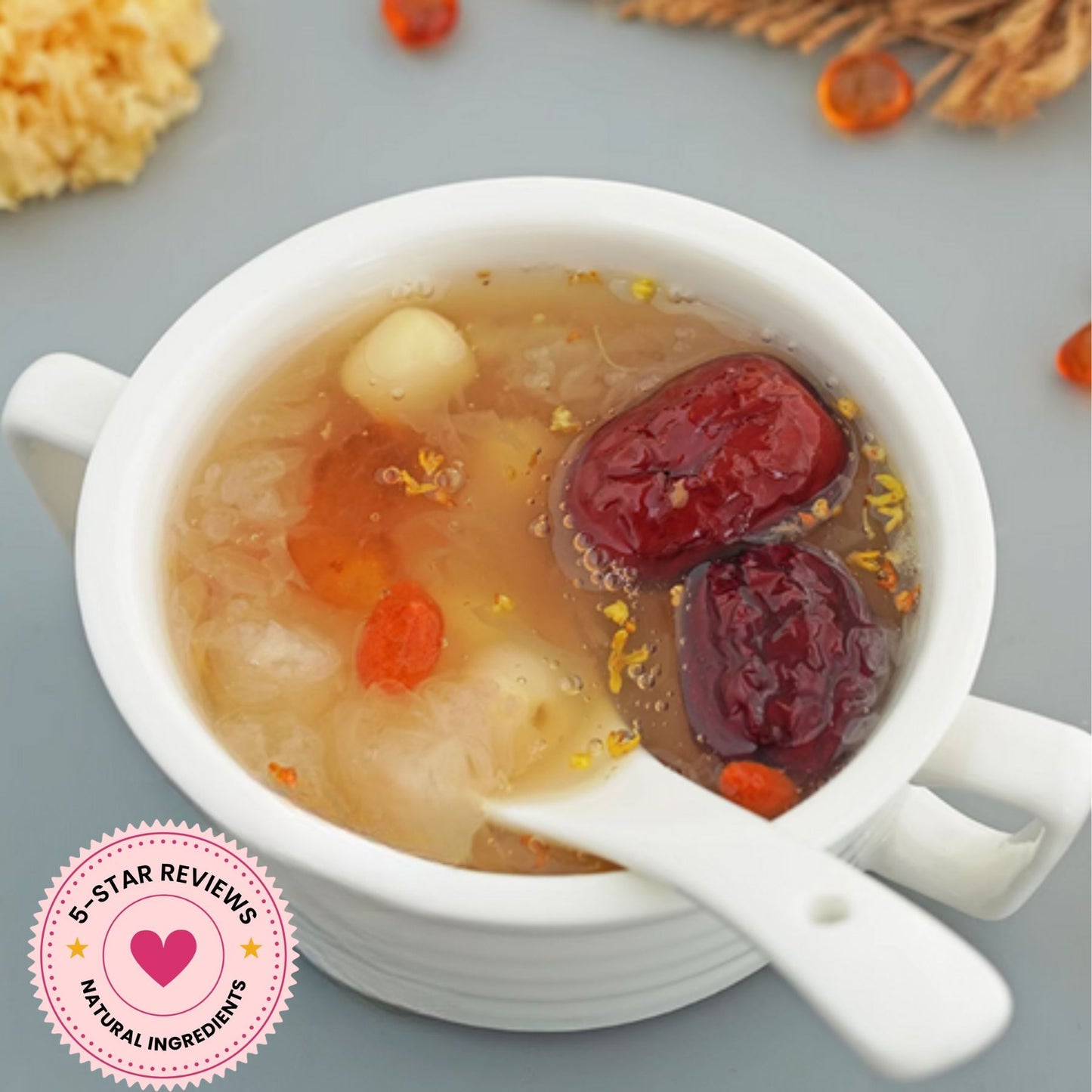 FREE Snow Fungus Beauty Tea worth $60 with $80 Spent (2 packets): Inner Radiance Collagen Hydration Blend