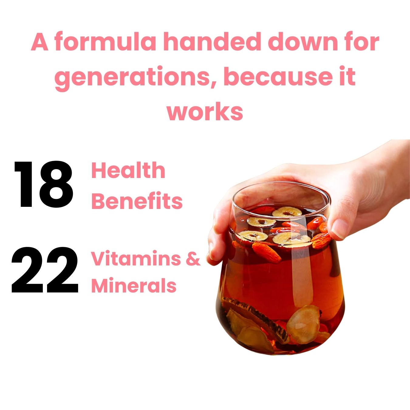 Energy Boost Maca Vitality 6-Herbs Tea Blend - Fortified with Ginseng