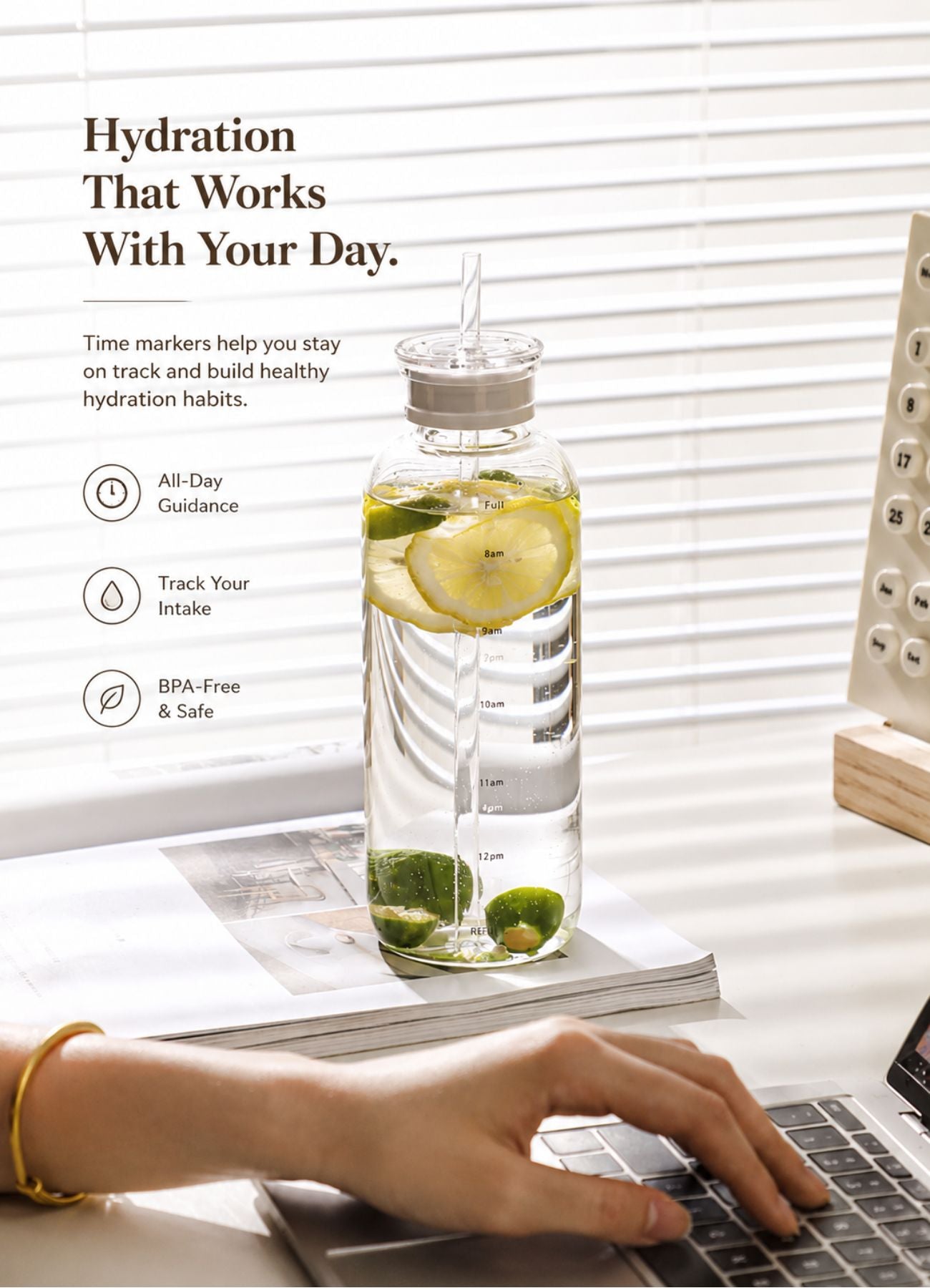 SipClock™ Bottle - Reminding You To Take Care Of Yourself