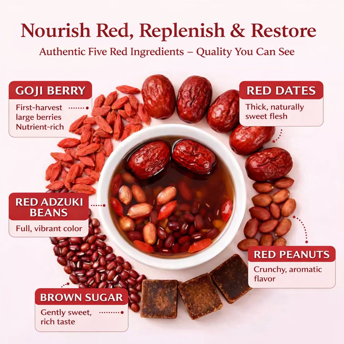 Rebuild™ Postpartum 5 Red Tea: Nourish Energy • Restore Vitality • Gentle Recovery (20 packets)