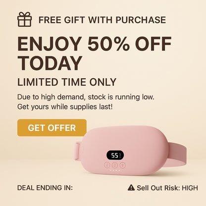 SmartSoothe Period Cramp Relief Warming Massager Belt