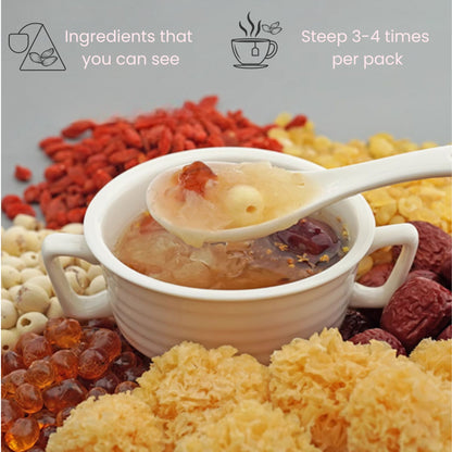 FREE Snow Fungus Beauty Tea worth $60 with $80 Spent (2 packets): Inner Radiance Collagen Hydration Blend