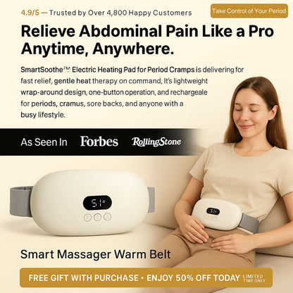 SmartSoothe Period Cramp Relief Warming Massager Belt