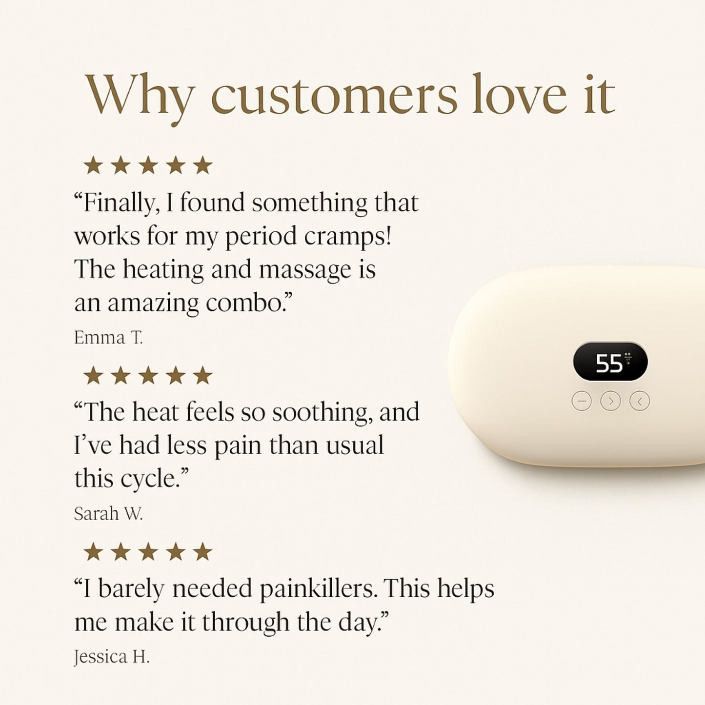 SmartSoothe Period Cramp Relief Warming Massager Belt