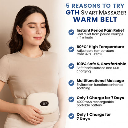 SmartSoothe Period Cramp Relief Warming Massager Belt